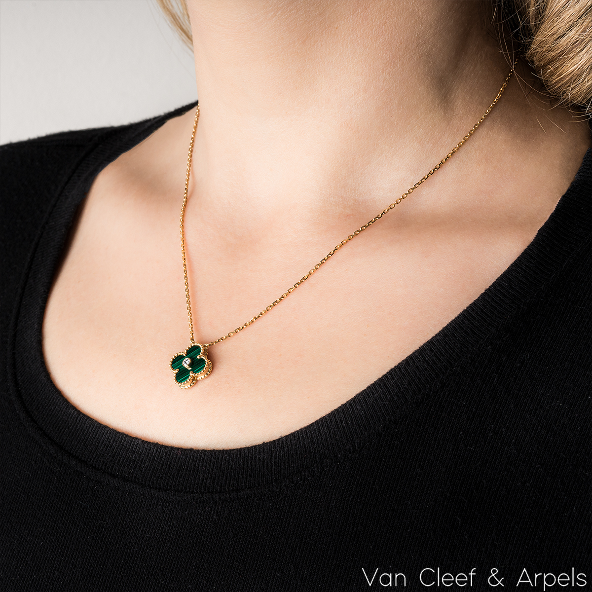 Van Cleef & Arpels Alhambra Malachite Necklace, 10 Motifs | Pampillonia  Jewelers | Estate and Designer Jewelry